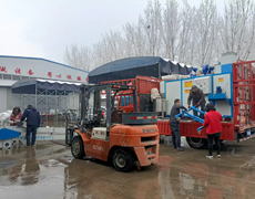 種子包衣機帶烘干設備裝車發(fā)貨